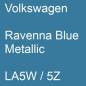 Preview: Volkswagen, Ravenna Blue Metallic, LA5W / 5Z.